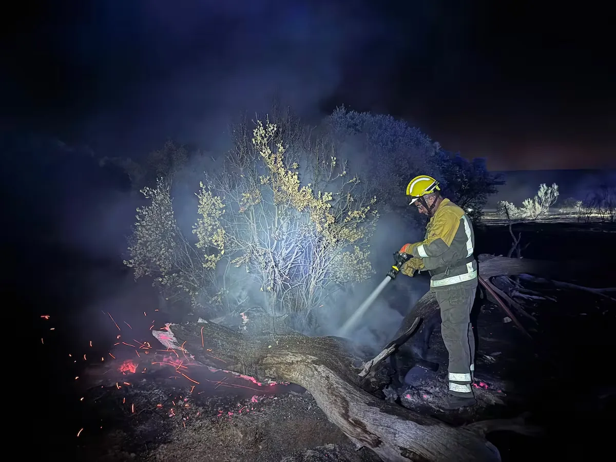 The fire in Aldea del Fresno remains stabilized and its progress is "positive"