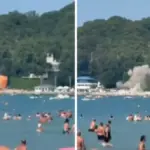 The shooting down of a Ukrainian drone on a beach in southern Russia causes at least six deaths, three of them children