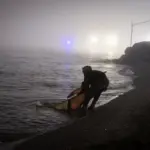 Photographic report | A dawn rescue on El Tarajal beach