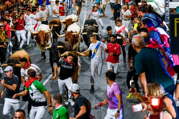 Fourteen injured in the only night run of the San Sebastián de los Reyes festivities