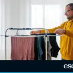 This is the folding vertical clothesline that is a hit in small apartments