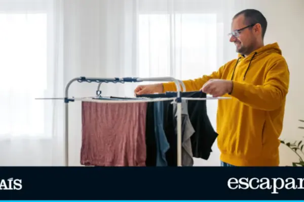 This is the folding vertical clothesline that is a hit in small apartments