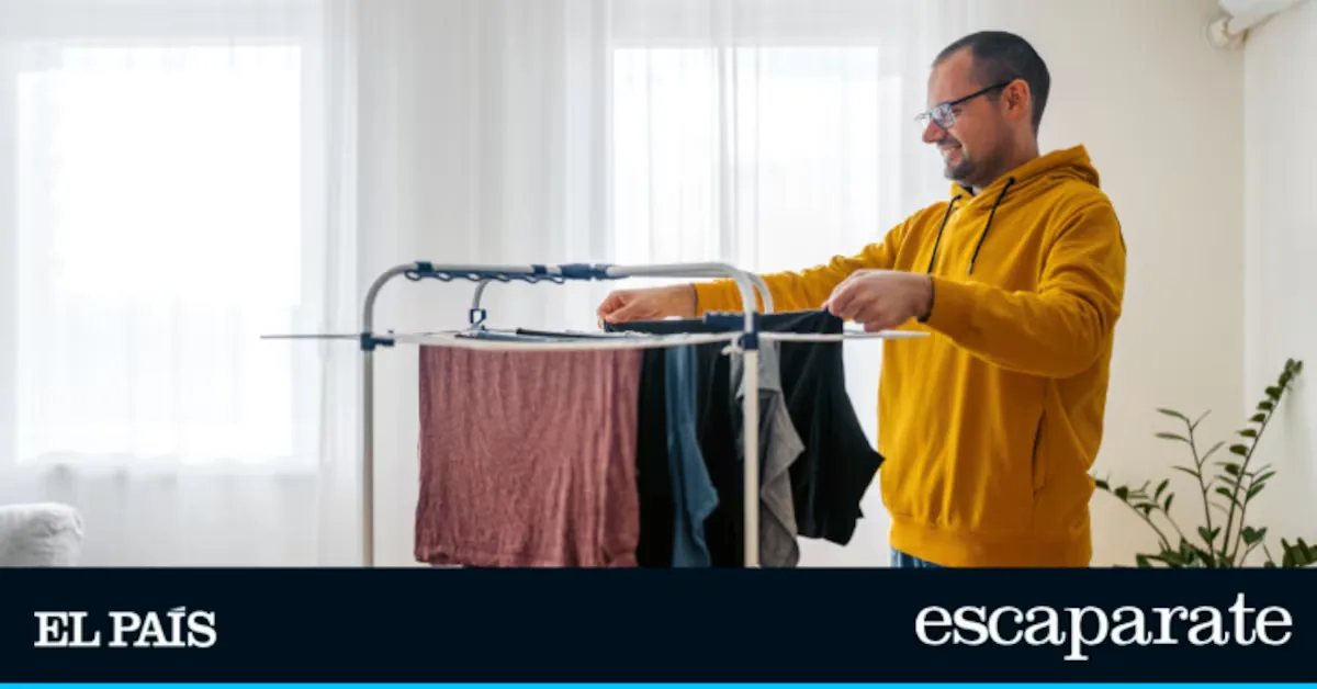 This is the folding vertical clothesline that is a hit in small apartments