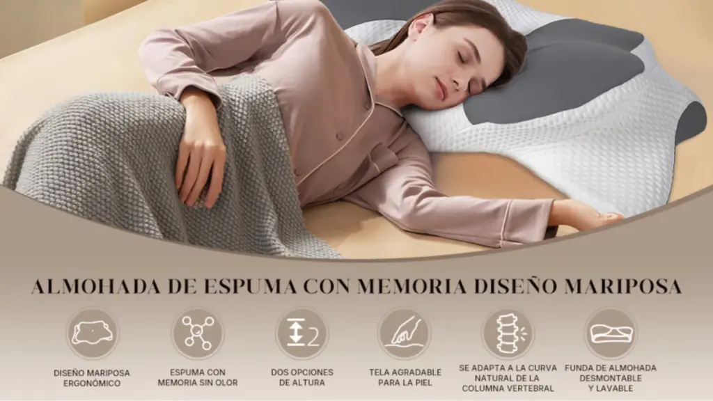 Goodbye to neck tension and snoring: the ergonomic butterfly pillow to sleep through the night again