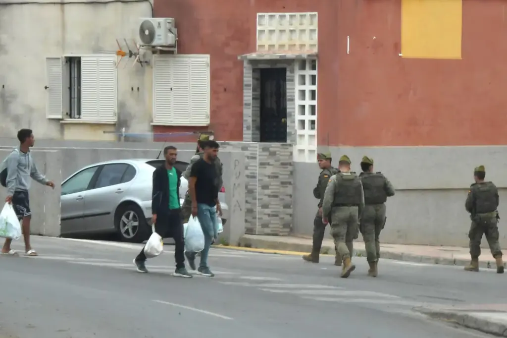 The inner border of Ceuta