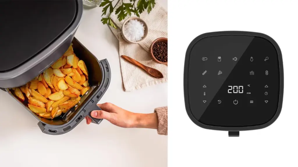 Control the cooking without opening the drawer and without losing heat with the Cecotec air fryer with window and integrated lighting