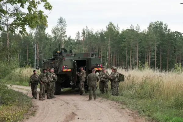 An Italian fighter jet under NATO command shoots down a drone of unknown origin in Latvia