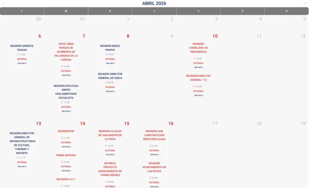 Planifica Madrid updates its agenda once El País publishes that it had been kept hidden since March 26