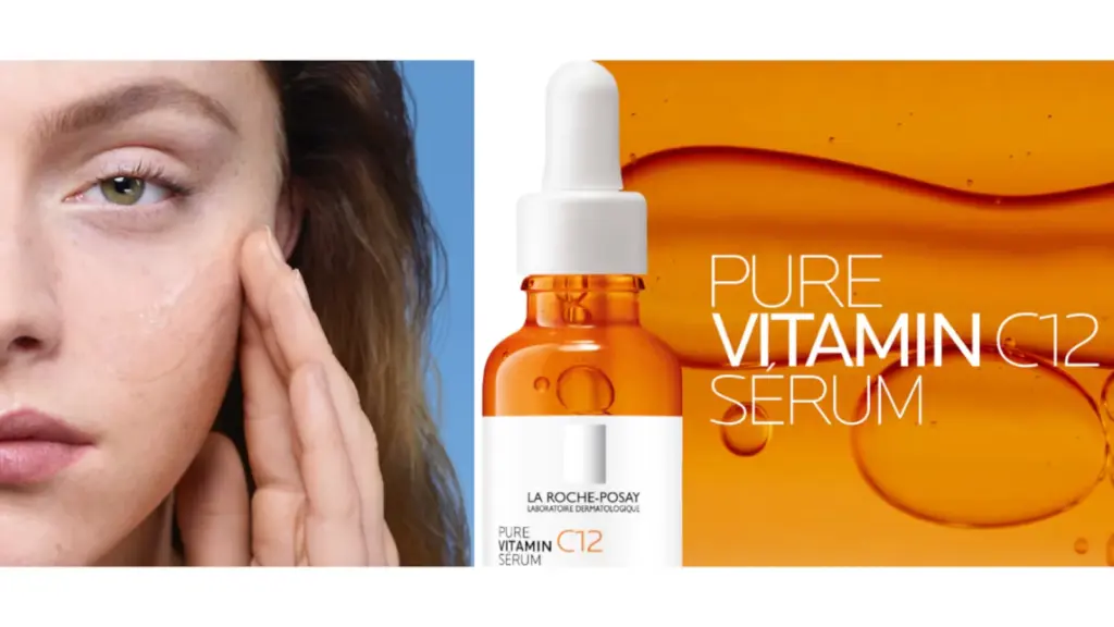 La Roche-Posay and its vitamin C serum have antioxidant, anti-wrinkle, and brightening action.