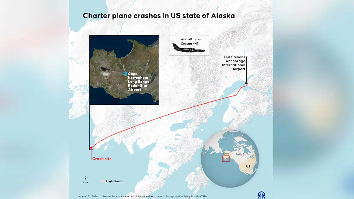 A charter plane crash leaves eight dead near a military base in Alaska