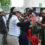 A group of migrants riot at the Tapachula migrant station