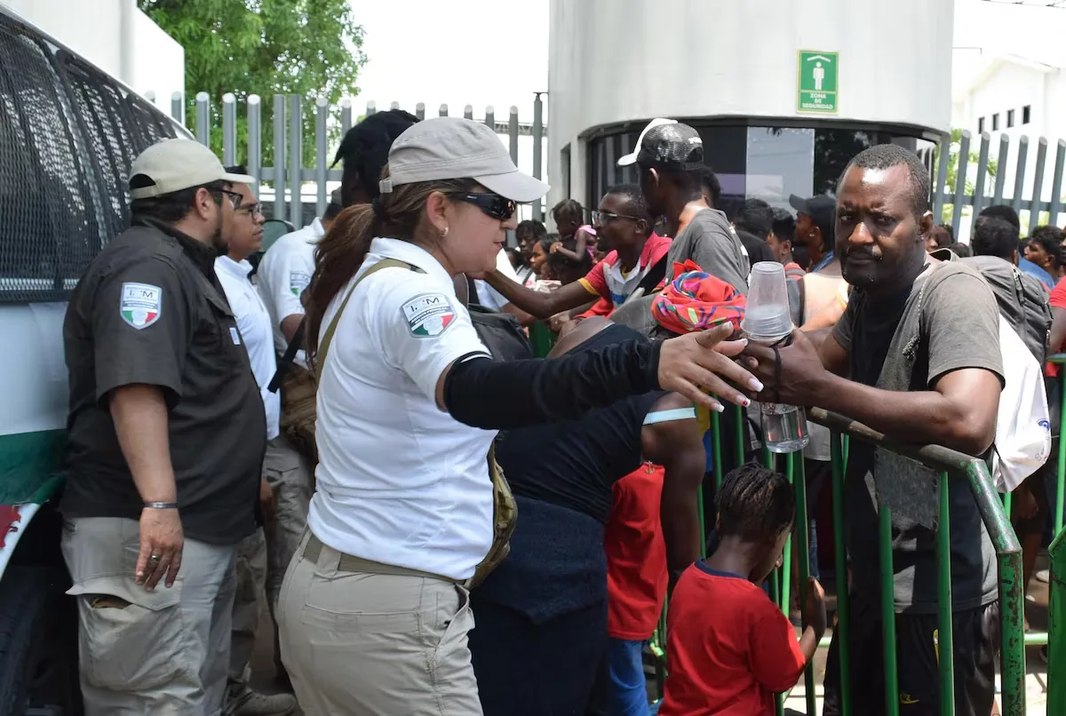 A group of migrants riot at the Tapachula migrant station