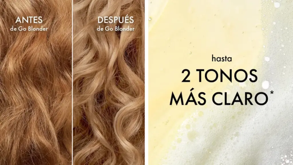 This shampoo for blonde hair in summer lightens up to two tones.