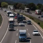 Trànsit restricts southbound truck traffic to avoid jams during the eclipse
