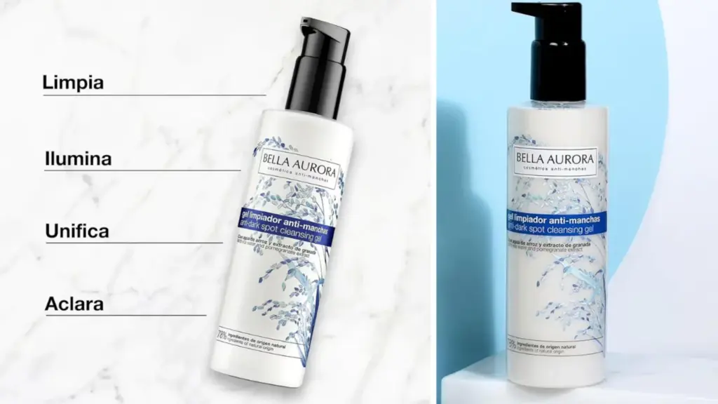 Este gel limpiador de Bella Aurora limpia, unifica e ilumina.