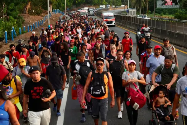 The caravan of exile: the migrants that Trump tore from their families cry out for a new chance at life