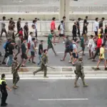 Latest news on immigrant entry to Ceuta, live | Installation of containment barriers on the Tarajal pier begins after a night of normality