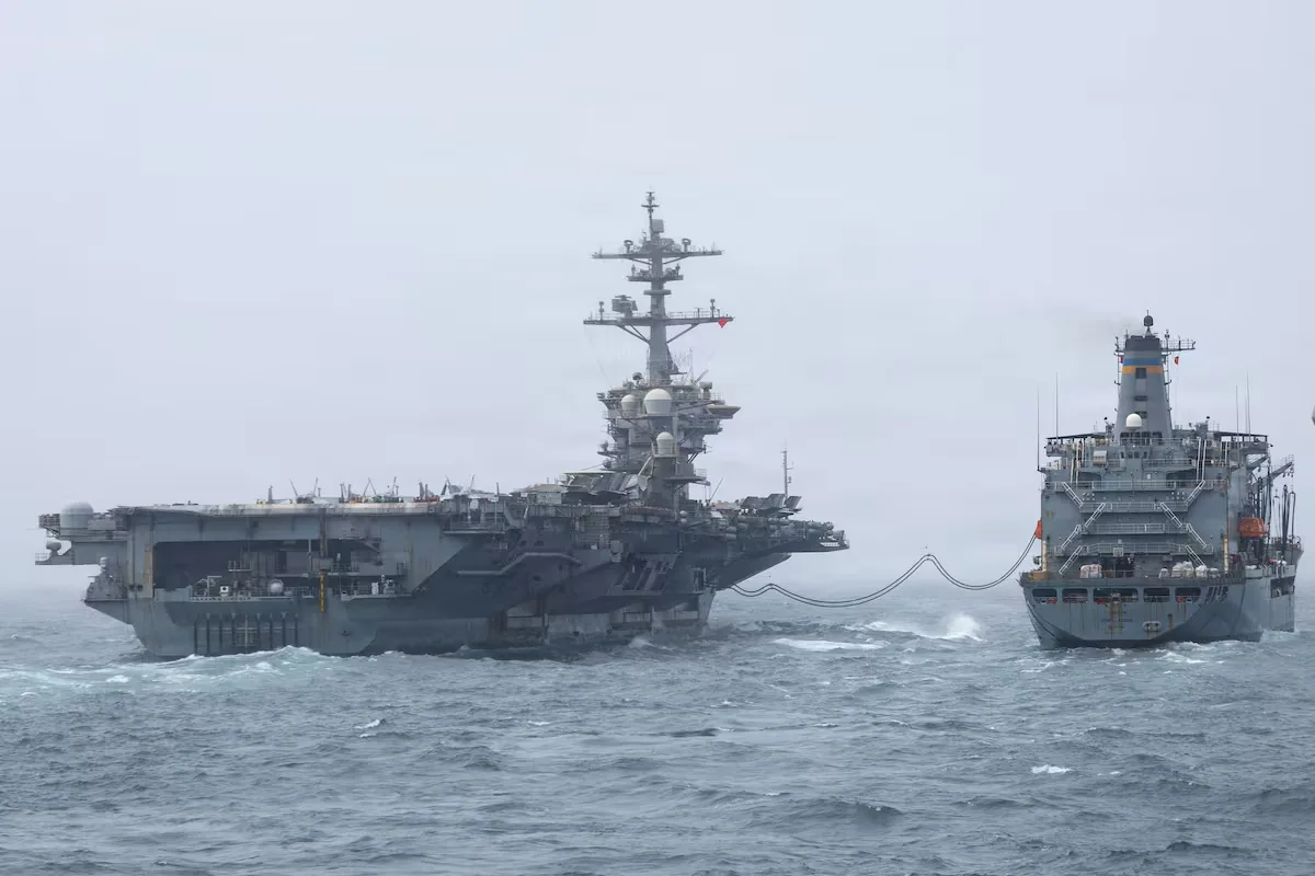 The US aircraft carrier arriving in the Middle East to replace the troubled ‘Abraham Lincoln’