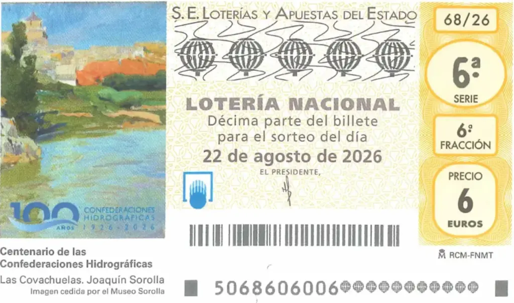 Décimo Lotería Nacional sábado 22 de agosto 2026