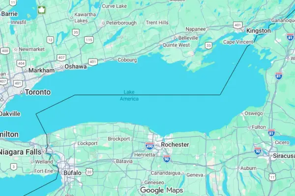 Google folds to Trump and changes the name of Lake Ontario to America