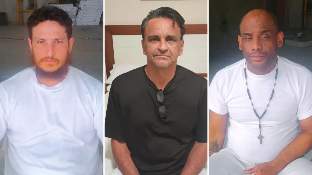 Carlos Rodríguez, Pietro Graza de Lima and Darwin Hernández, deported migrants.