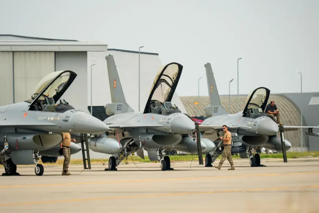 An Italian fighter jet under NATO command shoots down a drone of unknown origin in Latvia