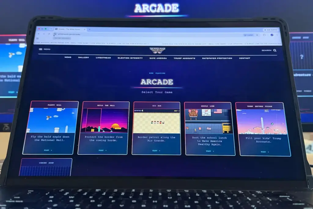Página de juegos del Gobierno de Estados Unidos