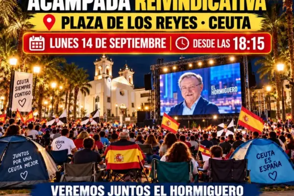 Ceuta businessmen install a giant screen and offer discounts on drinks to watch an interview with Vivas on El Hormiguero