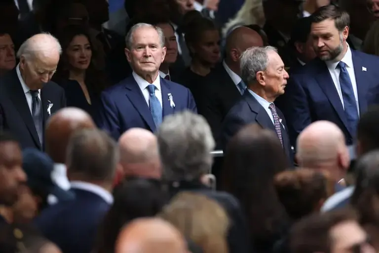Trump's absence marks the 25th anniversary of 9/11 in New York, presided over by the remembrance of the victims