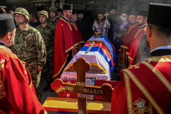 The war criminal Ratko Mladic is buried with honors in Belgrade