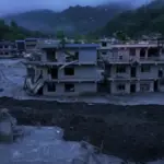 A drone shows the destruction in Nepal two weeks after the flood