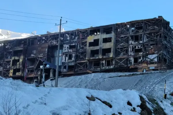 Pérdida total tras el  incendio en el Hotel Alto Nevados de Chillán