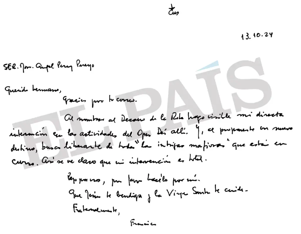 The unpublished letters from Francisco to the bishop of Barbastro to protect him from Opus Dei: “I seek to free you from mafia intrigues”
