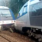 The derailment of a train in French Normandy causes 44 injuries