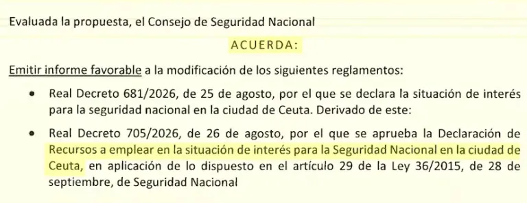 The minutes show that Vivas supported the use of the port in his meetings with Sánchez before backing down