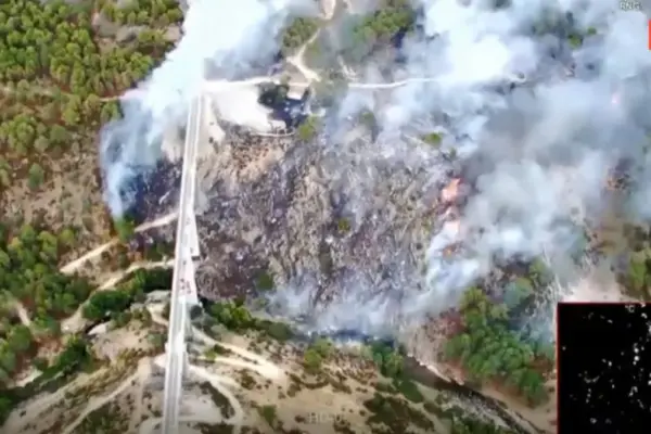 Declared a large-scale fire in the Madrid municipality of Santa María de la Alameda