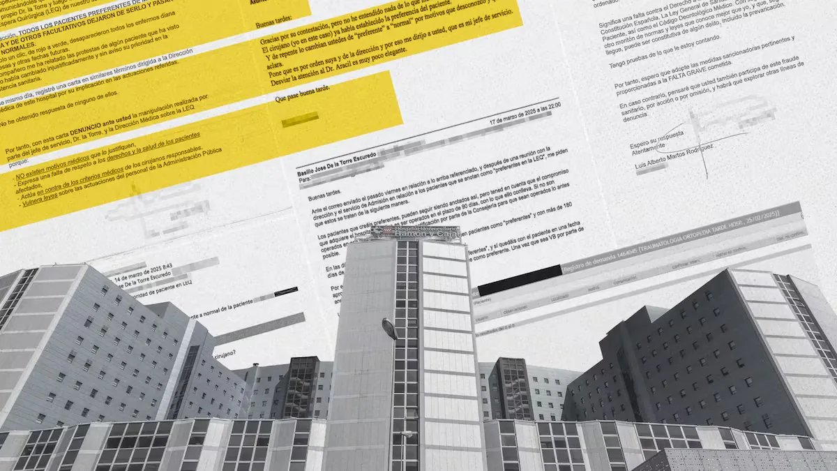 The documents proving that Madrid manipulated the Ramón y Cajal waiting list: “Avoid marking them as preferential”