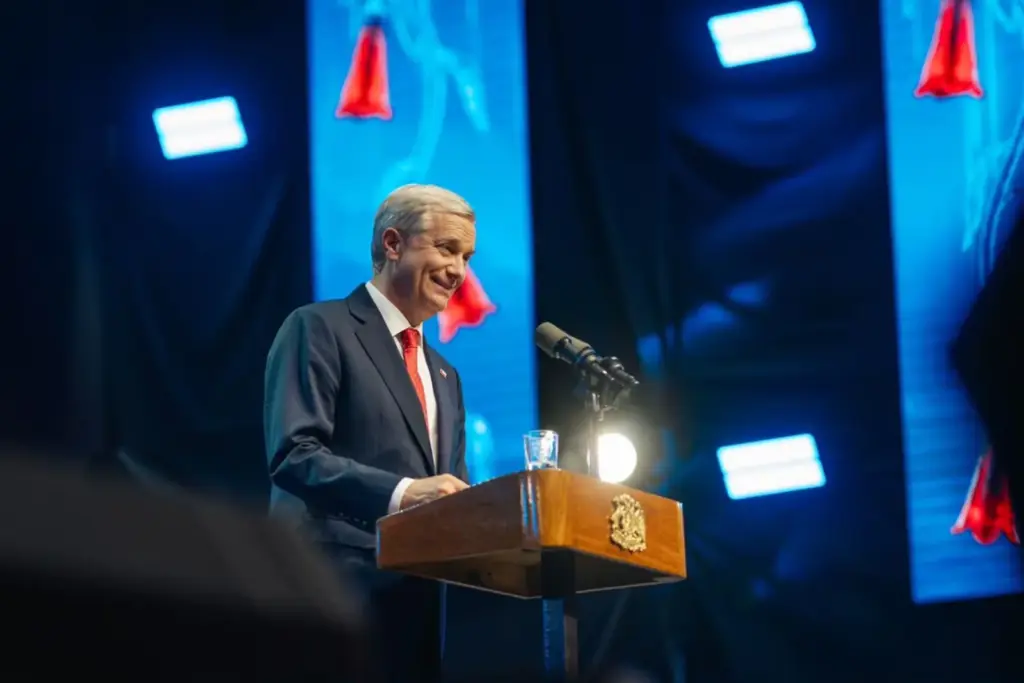 José Antonio Kast en Santiago, este miércoles.