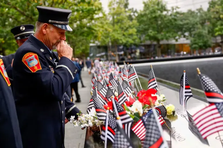 Trump's absence marks the 25th anniversary of 9/11 in New York, presided over by the remembrance of the victims