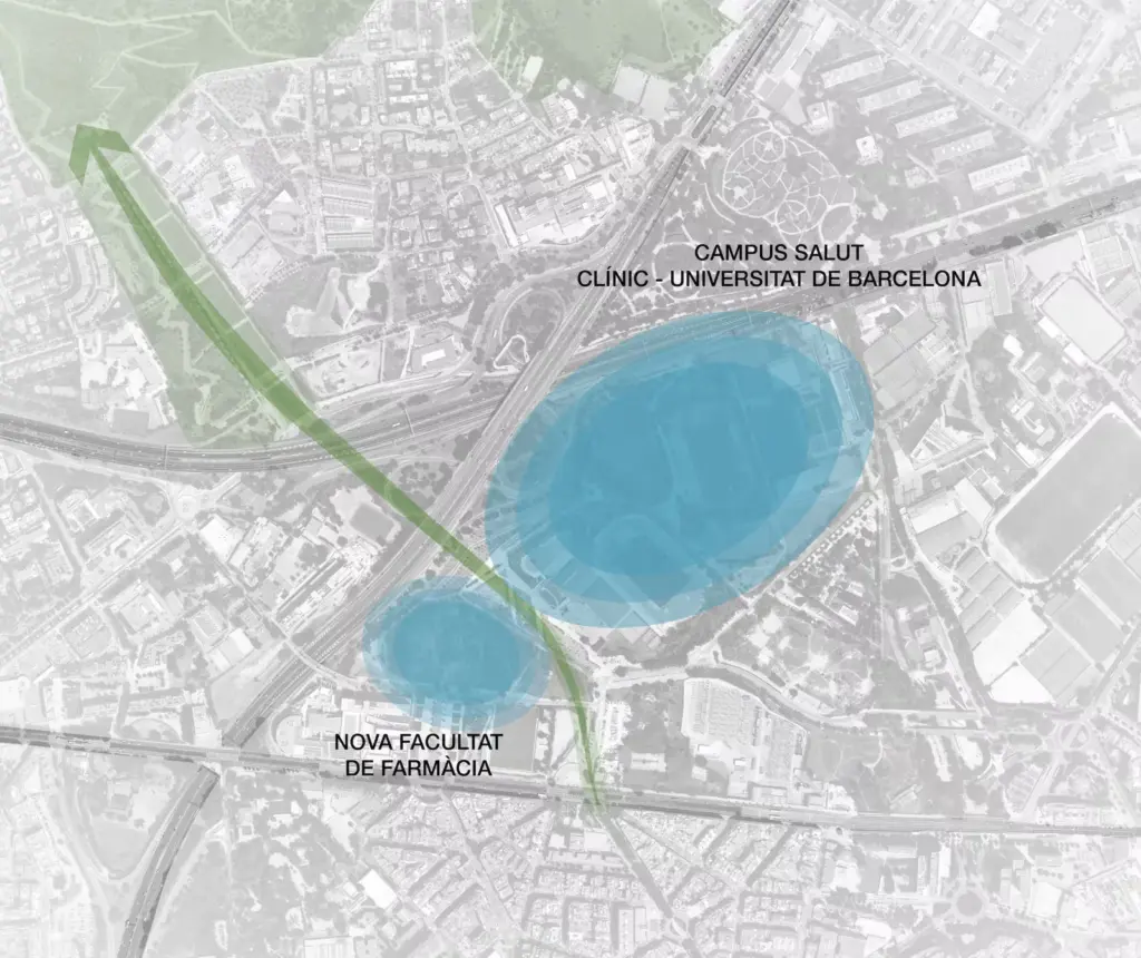The relocation of the Hospital Clínic de Barcelona: there will be a thousand homes and Esplugues will host the Faculty of Pharmacy