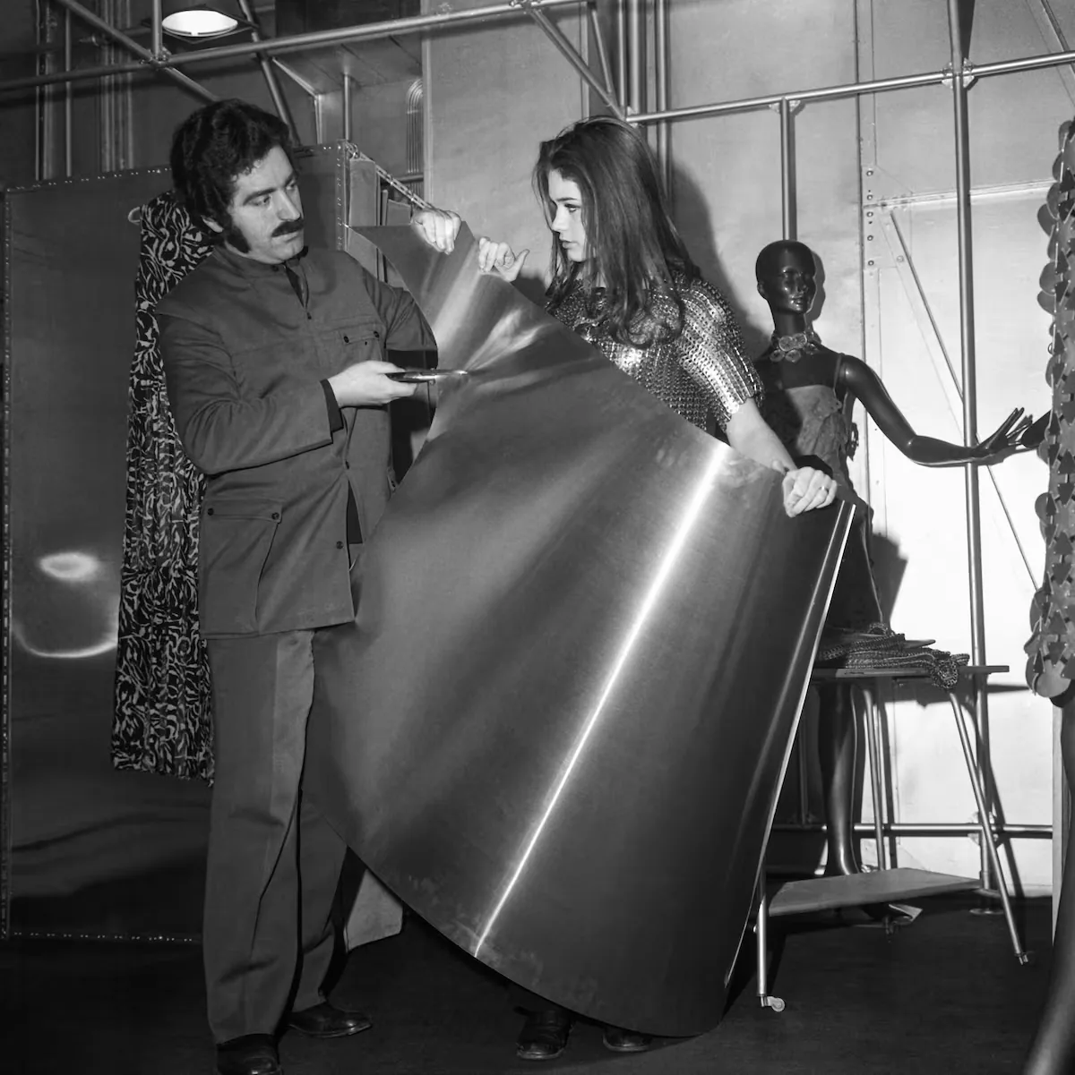 And what would you do with a sheet of metal? Rabanne is looking for new design talents