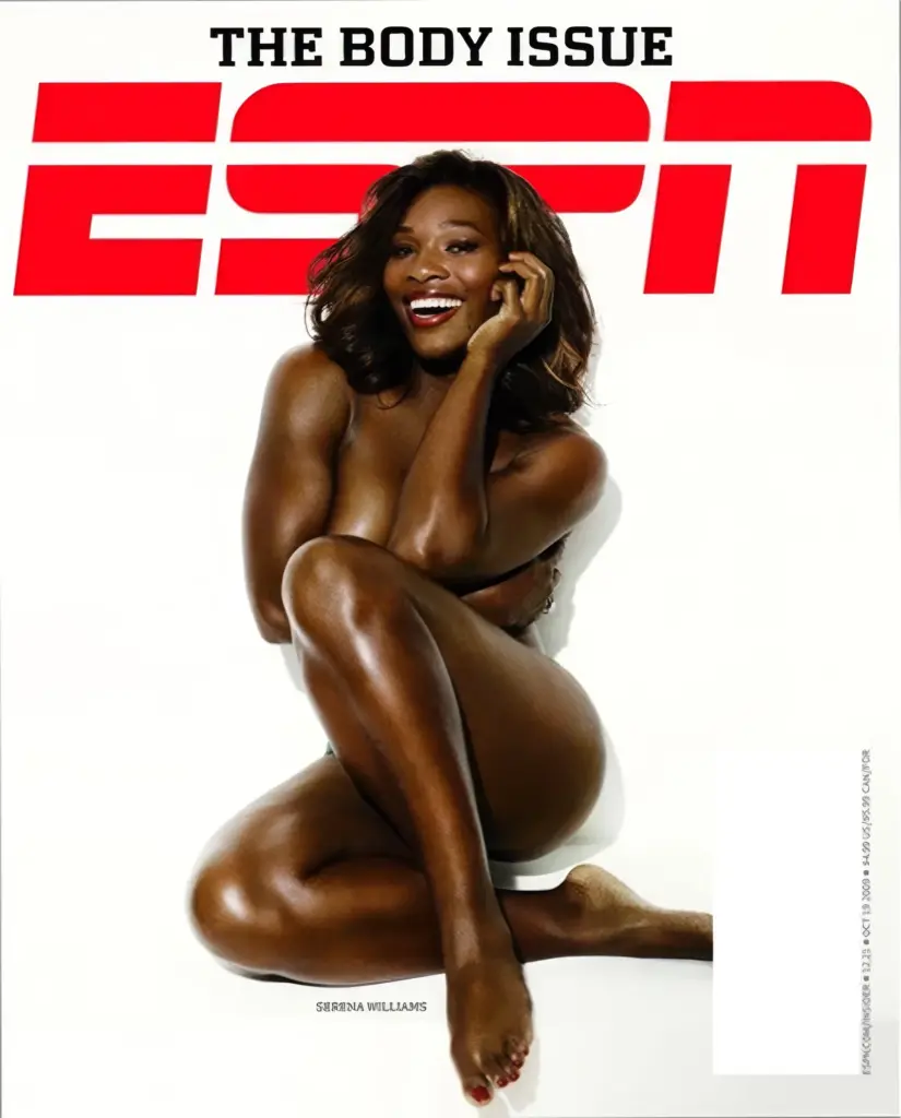 Cover of 'ESPN Magazine,' featuring Serena Williams in 2009.