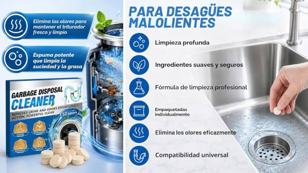 Goodbye to drain bad odor: these tablets clean the pipes and leave a fresh scent