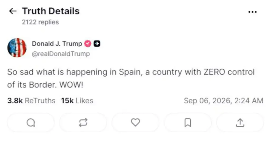 Trump again uses the “sad” Ceuta crisis to criticize Spain, “a country with zero control of its border”
